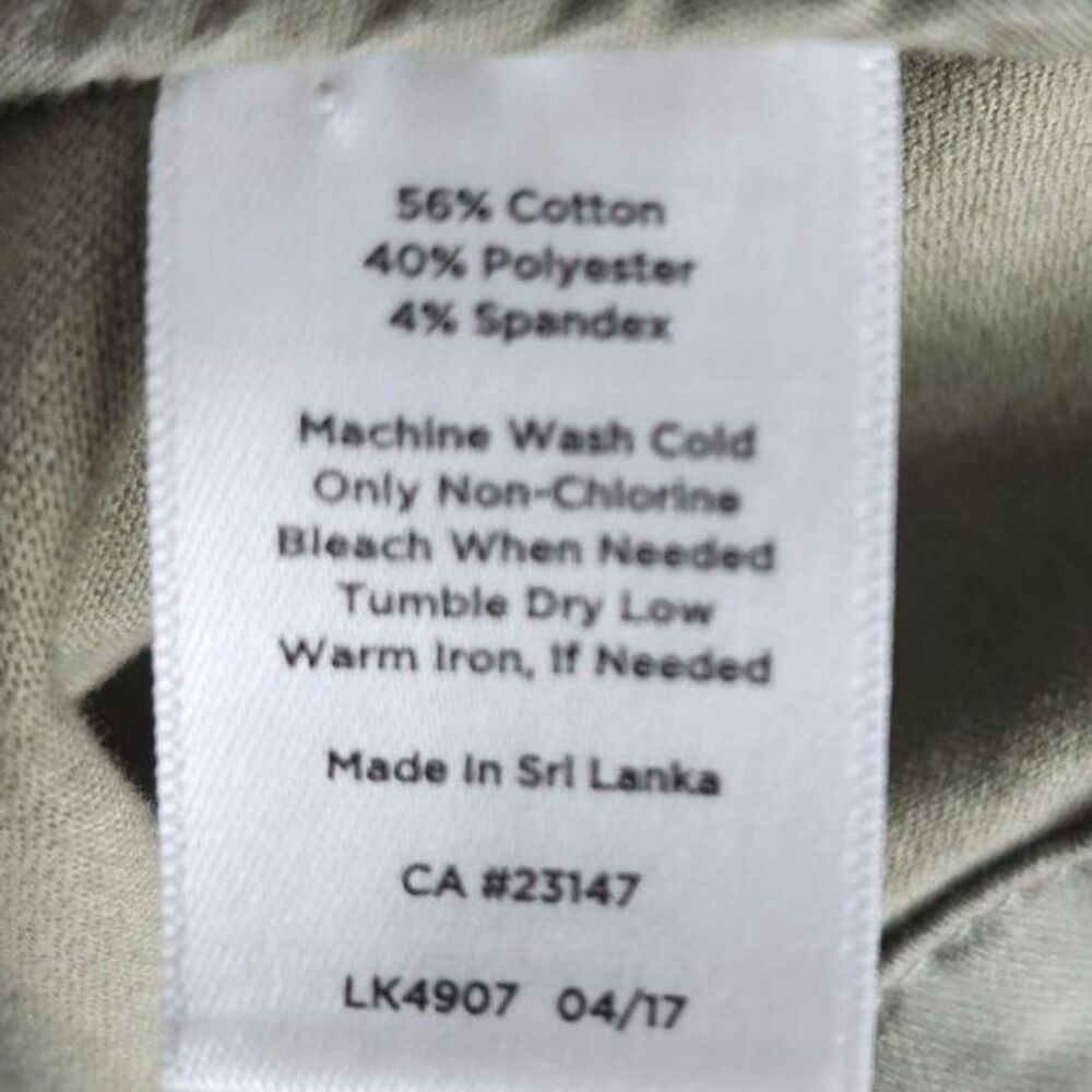 Talbots Petite Olive Green Utility Field Jacket Drawstring Waist - Picture 11 of 11